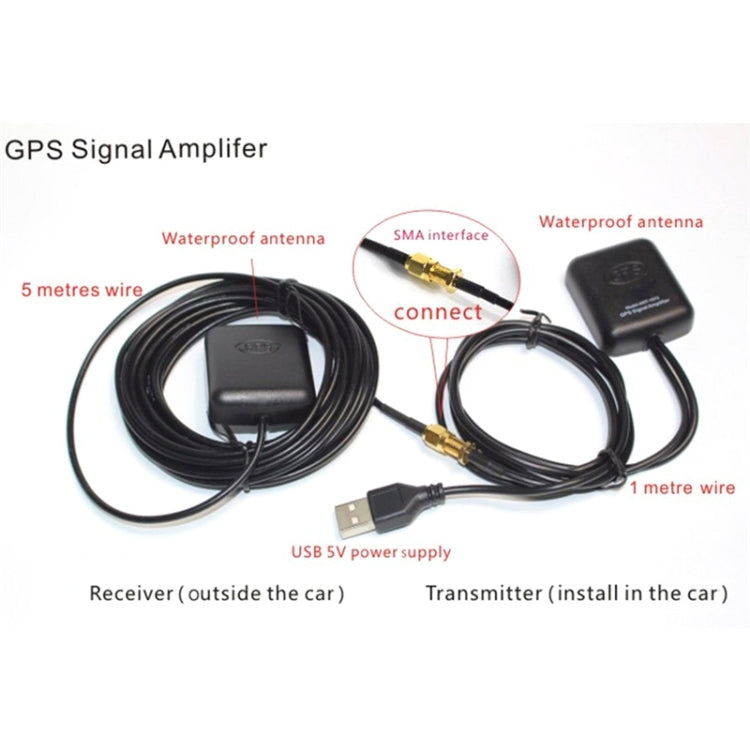 2 in 1 GPS Navigation Car Antenna Signal Amplifier, Signal Amplifier