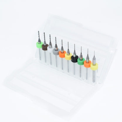 10pcs 0.3mm to 1.2mm PCB mini drill Bit tungsten steel carbide for print circuit board cnc drill Bits Machine, 0.3-1.2mm