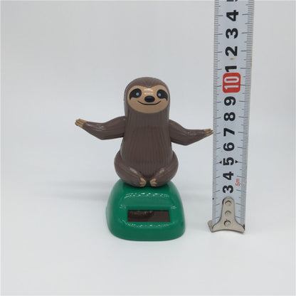 Novelty Solar Toys Plastic ABS Sloth Solar Powered Dancing for Car Decoration, Sloth