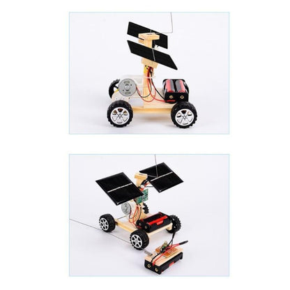 DIY Mini Wooden Car Wireless Remote Control Vehicle Model Kids Toys, DIY Mini Wooden Car