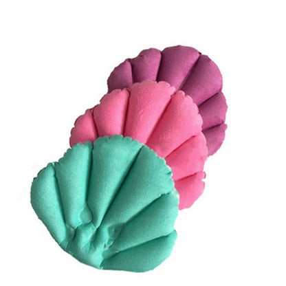 Shell Shaped Soft Bathroom Pillow Home Comfortable Spa Inflatable Bathtub Cushion, Random Color Delivery, Spa Inflatable Bathtub Cushion