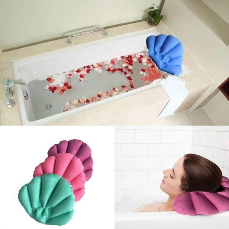 Shell Shaped Soft Bathroom Pillow Home Comfortable Spa Inflatable Bathtub Cushion, Random Color Delivery, Spa Inflatable Bathtub Cushion