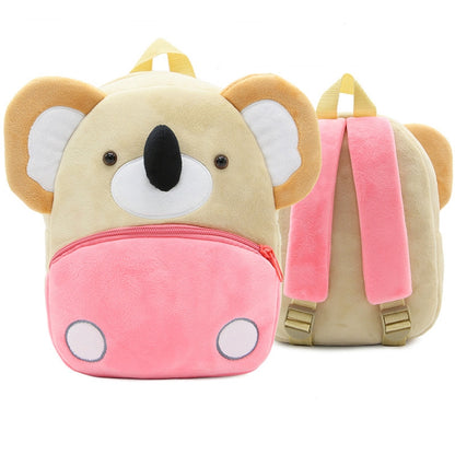 3D Cartoon Koala Plush Children Backpacks Kindergarten Schoolbag