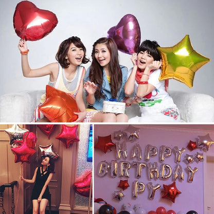 26 PCS 18 Inch Star-Shaped Aluminum Foil Balloon Holiday Domestic Aluminum Foil Balloon Decoration, Random Color Delivery, Aluminum Foil Balloon