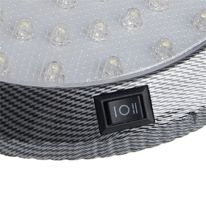 12V 46 LED Roof Light Camper Van Caravan Motor Home Boat White Light with ON / OFF Switch, 46 LEDs