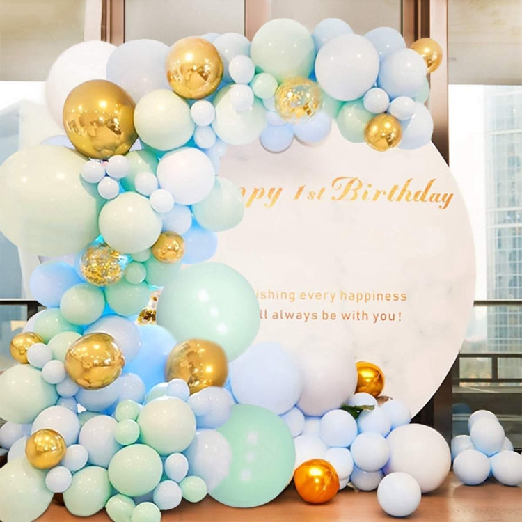Macaron Green And Blue Balloon Chain Package Birthday Wedding Party Background Wall Decoration Balloon Combination, Macaron Decoration Balloon Combination