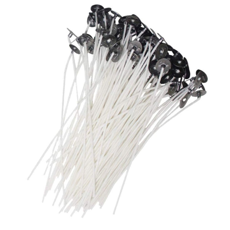 2 juegos de mechas para velas de algodón tejido con mantequilla, mechas para velas