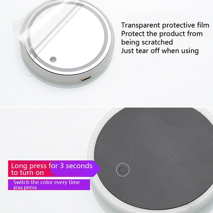 Conjunto de 2 porta-copos luminosos LED para automóvel, com carregamento USB e função antiderrapante.