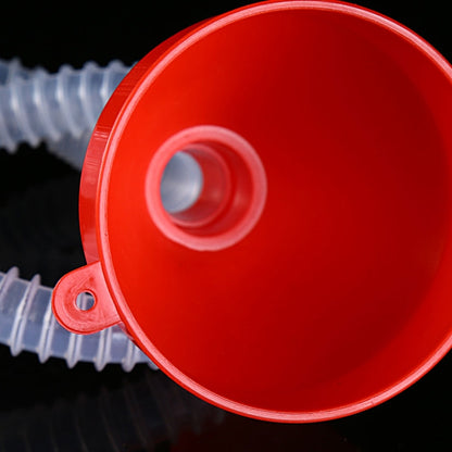 Pour Oil Tool  Car Motorcycle Truck Vehicle Plastic Filling Funnel with Soft Pipe, Pour Oil Tool
