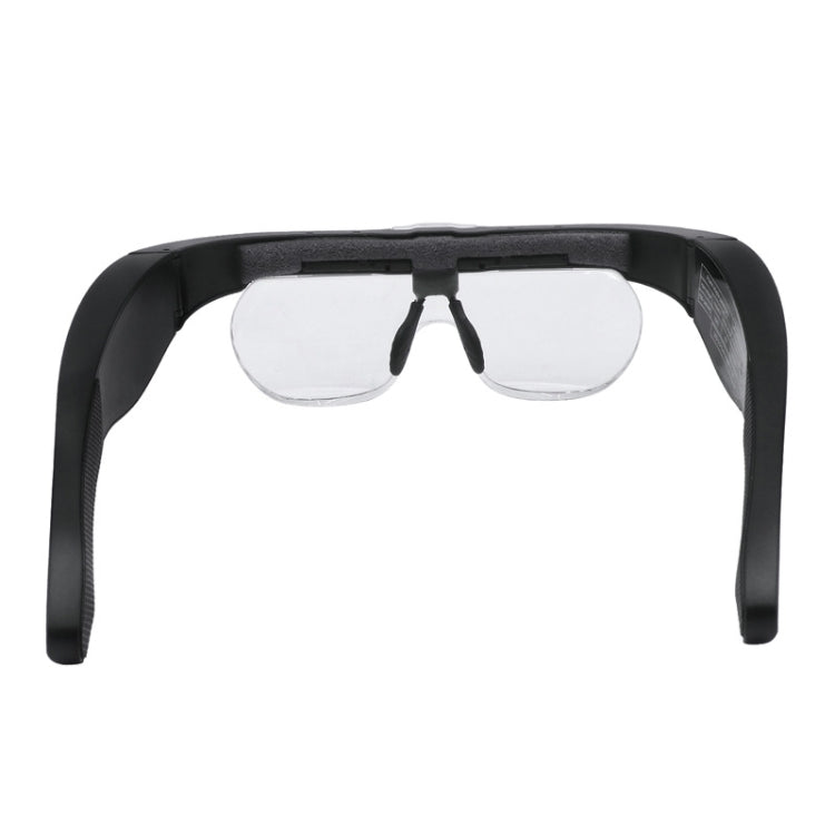 11537DC 1.5X / 2.5X / 3.5X / 5X Rechargeable LED Light Glasses Magnifier, 11537DC