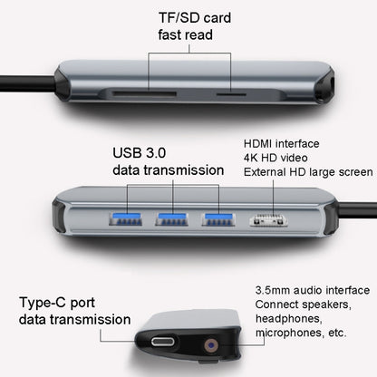 Type-C Extension Dock 8 In 1 Laptop Converter USB HUB Hub, USB HUB