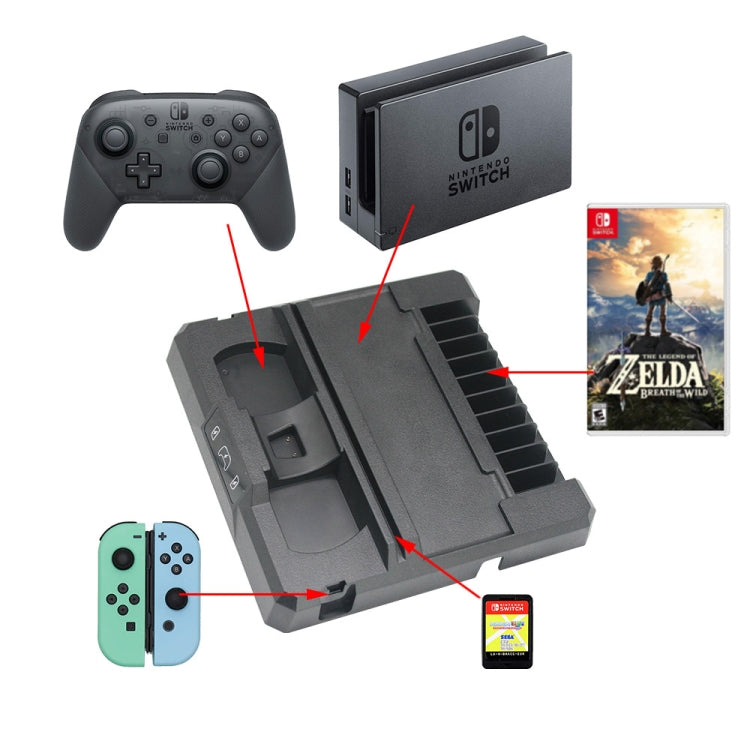 Multifunctional Game Console Handle Charging Base Storage Bracket For Nintendo Switch, S053