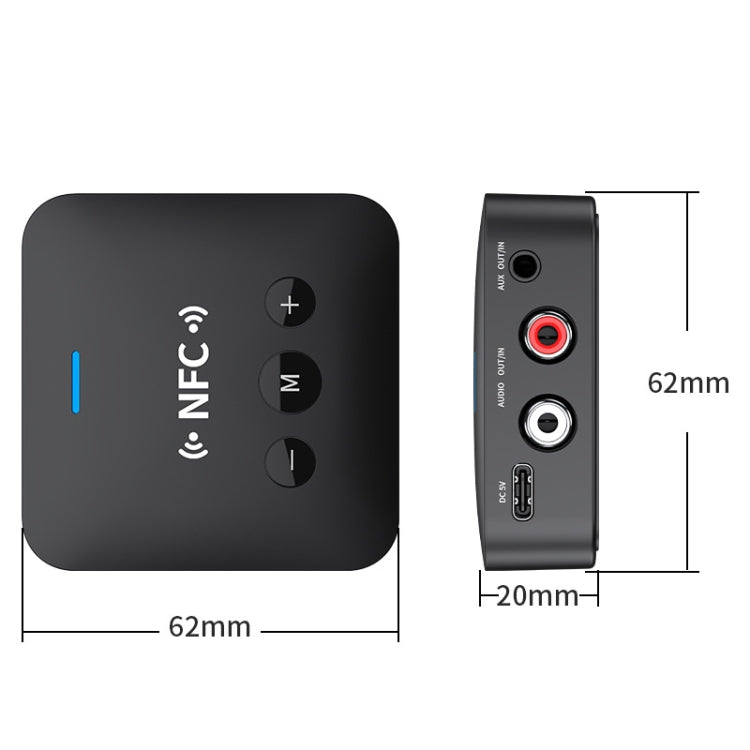 Receptor Transmissor NFC Bluetooth AFK-A10 com Entrada AUX para Coluna de Carro