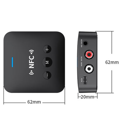 Receptor Transmissor NFC Bluetooth AFK-A10 com Entrada AUX para Coluna de Carro