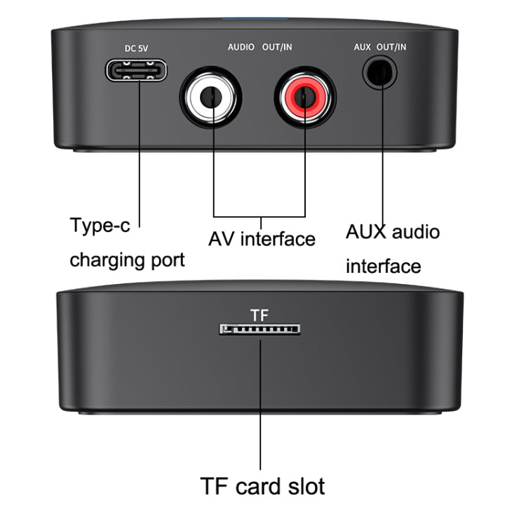 Receptor Transmissor NFC Bluetooth AFK-A10 com Entrada AUX para Coluna de Carro