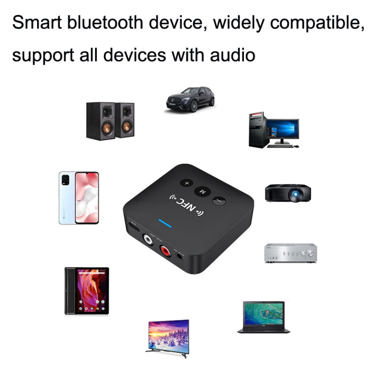 Receptor Transmissor NFC Bluetooth AFK-A10 com Entrada AUX para Coluna de Carro
