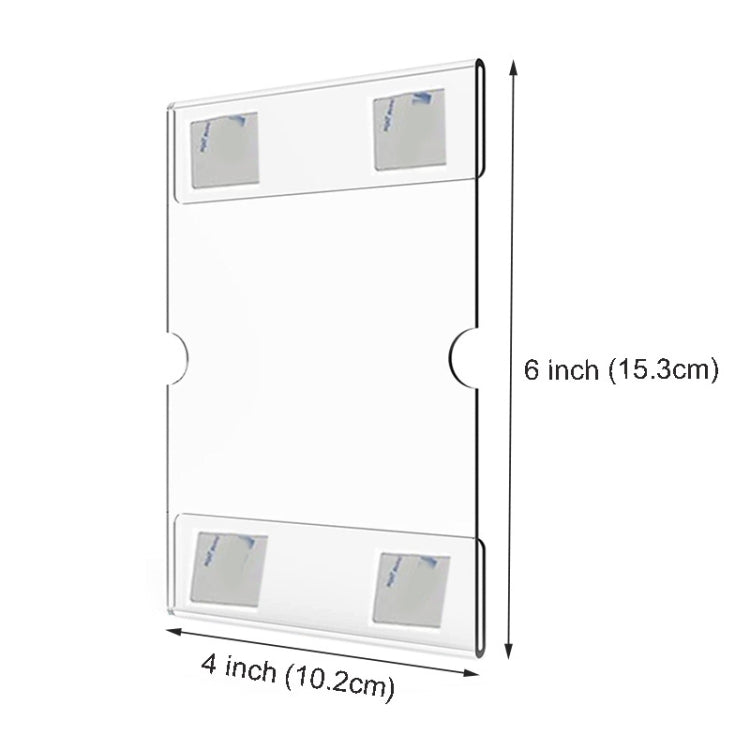 2 PCS 4x6 Inch Wall Mounted Acrylic Signage Bracket Wall Photo Frame, Wall Photo Frame