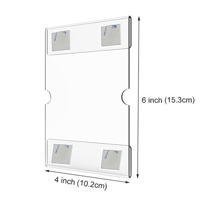 2 PCS 4x6 Inch Wall Mounted Acrylic Signage Bracket Wall Photo Frame, Wall Photo Frame