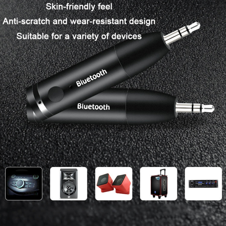 011 Bluetooth 5.0 AUX Audio Receiver 3.5mm Car Stereo Audio Adapter, 011 Black