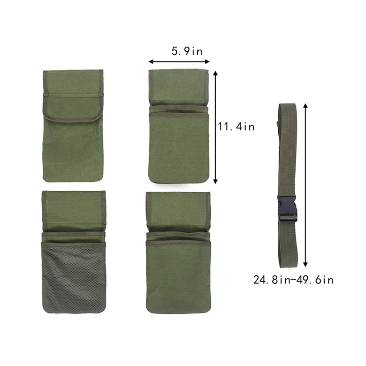 Bolsa de cintura para ferramentas de jardim em lona, ​​comprimento: 125 cm, verde.