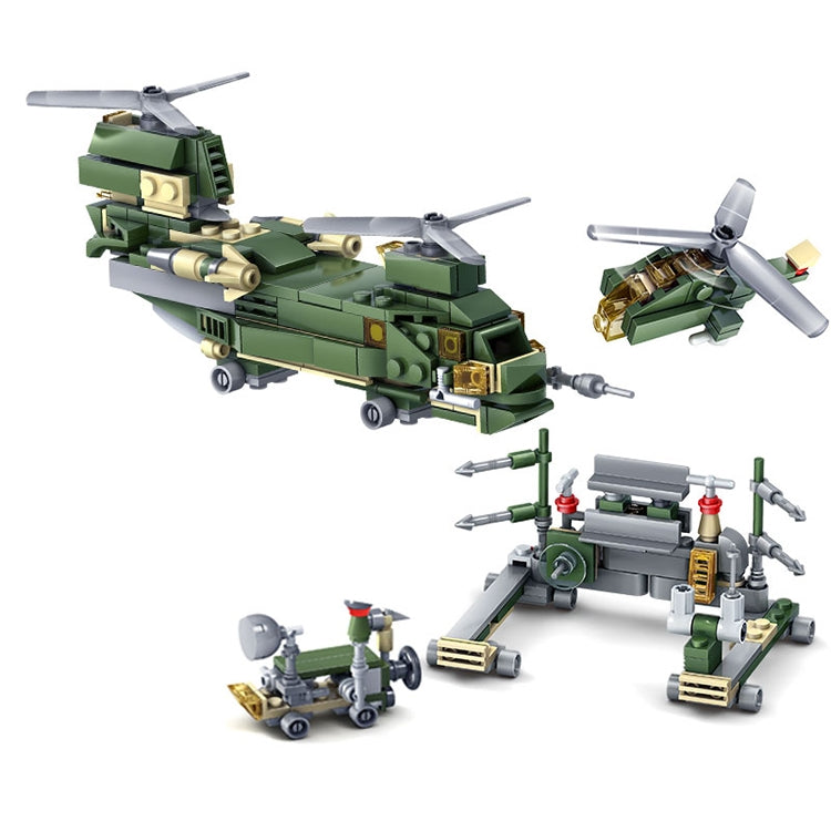 KAZI - Juego de bloques de construcción 16 en 1 para equipos terrestres, juguetes educativos, rango de edad: a partir de 6 años, 84053