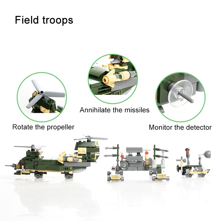 KAZI - Juego de bloques de construcción 16 en 1 para equipos terrestres, juguetes educativos, rango de edad: a partir de 6 años, 84053