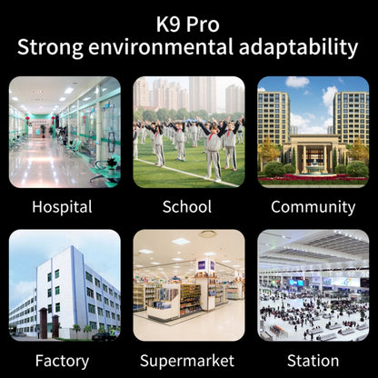 K9 Pro Handsfree Non-contact Body Light-sensitive Distance Sensor Thermometer + 1000ml Automatic Non-contact Liquid Soap Dispenser with Base Mount, K9 Pro