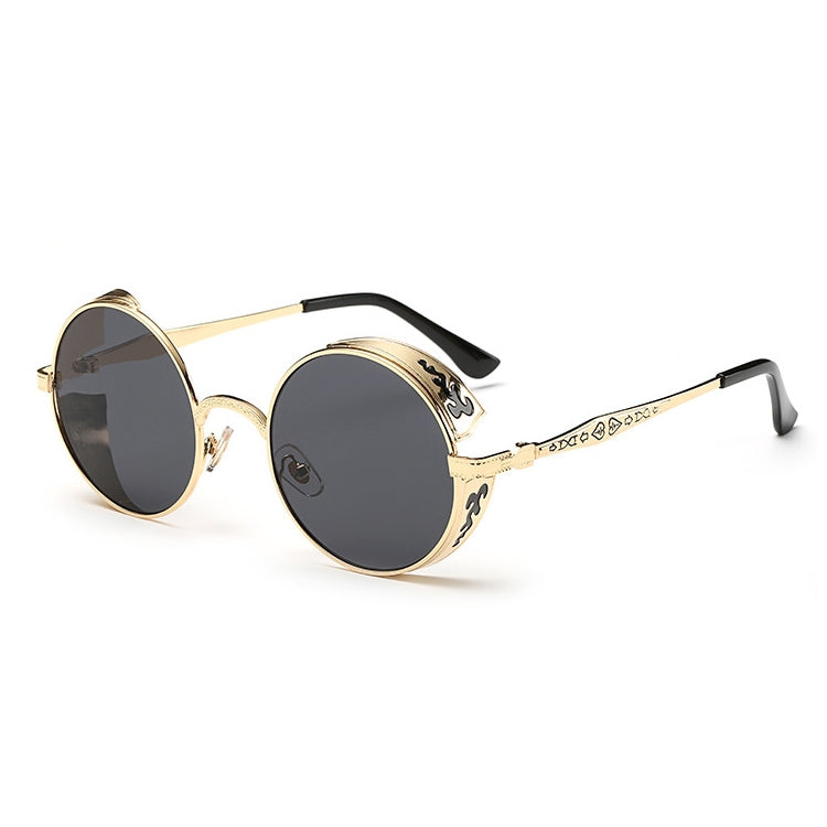 Retro Carved Round Sunglasses, Sunglasses#silver frame white mercury, Sunglasses#rimmed gray tablets, Sunglasses#Tyrant gold box gold, Sunglasses#Gold frame gray sheet, Sunglasses#Gold frame red film, Sunglasses#Gold frame green film                   ...