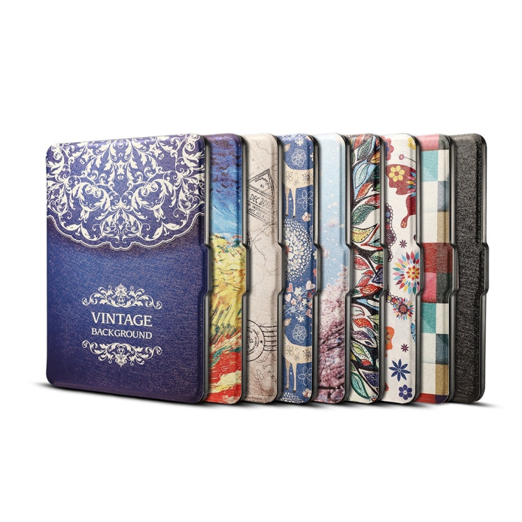 Printed Horizontal Flip PU Leather Protective Case for Amazon Kindle Paperwhite 1 & 2 & 3 with Sleep / Wake-up, Kindle Paperwhite, For Kindle Paperwhite