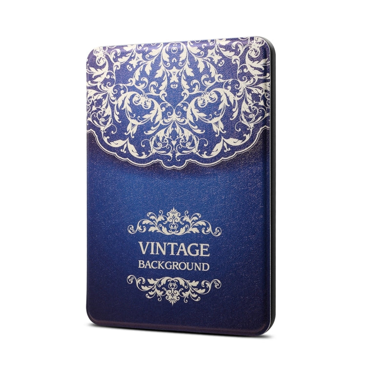 Funda protectora de piel sintética con tapa horizontal y diseño de flores de enredadera para Amazon Kindle Paperwhite 4 (2018), con función de suspensión y activación.
