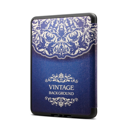 Funda protectora de piel sintética con tapa horizontal y diseño de flores de enredadera para Amazon Kindle Paperwhite 4 (2018), con función de suspensión y activación.