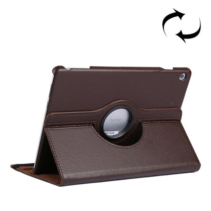 Litchi Texture Horizontal Flip 360 Degrees Rotation Leather Case for Huawei MediaPad T5 10.1, with Holder, For MediaPad T5 10.1