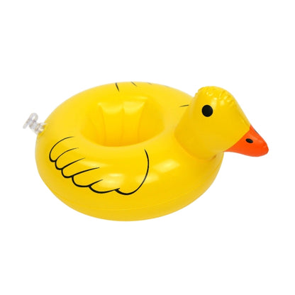 Inflatable Yellow Duck Shaped Floating Drink Holder, Inflated Size: About 23 x 19cm, Yellow Duck