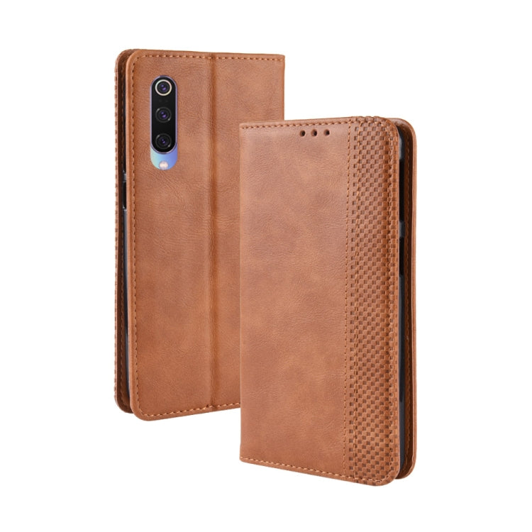 Magnetic Buckle Retro Texture Horizontal Flip Leather Case for Xiaomi Mi 9, with Holder & Card Slots & Wallet, For Xiaomi Mi 9