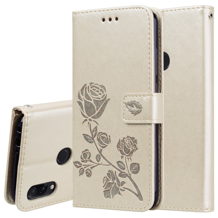 Rose Embossed Horizontal Flip PU Leather Case for Xiaomi Redmi Note 7, with Holder & Card Slots & Wallet, For Xiaomi Redmi Note 7