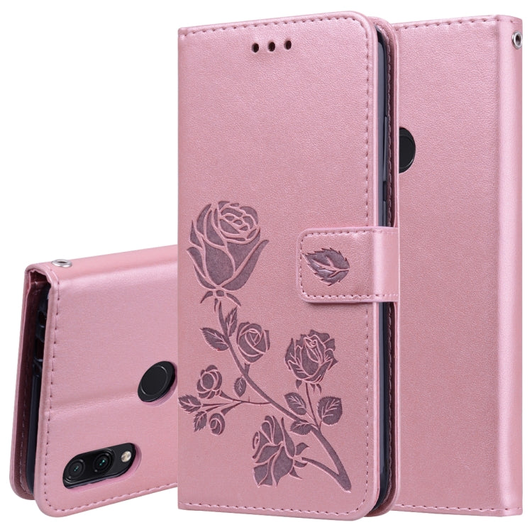 Rose Embossed Horizontal Flip PU Leather Case for Xiaomi Redmi Note 7, with Holder & Card Slots & Wallet, For Xiaomi Redmi Note 7
