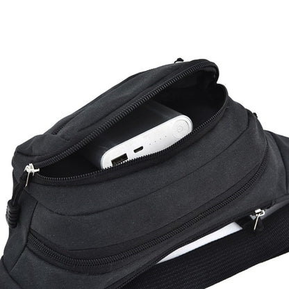 Pure Color Multi-function Pockets Waterproof Chest Bag Waist Sports Bag