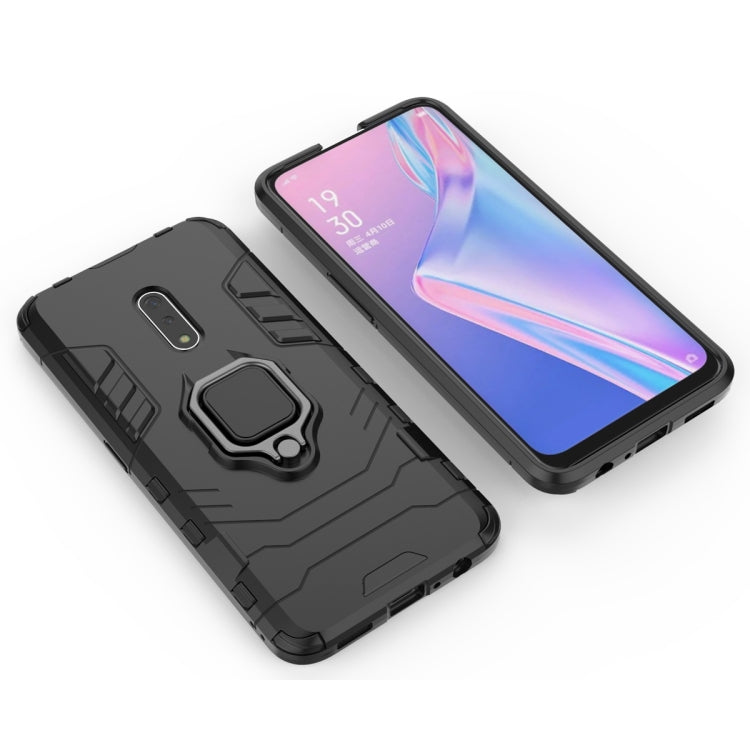 Funda protectora de PC + TPU a prueba de golpes para OPPO K3/Realme X, con soporte de anillo magnético.