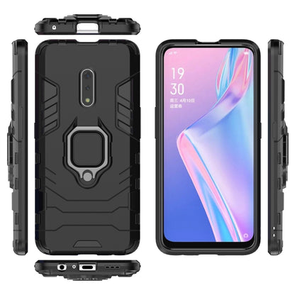 Funda protectora de PC + TPU a prueba de golpes para OPPO K3/Realme X, con soporte de anillo magnético.