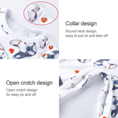 Baby Long Sleeve Printed One-piece Suit (Color:Caring Pug Size:59), 59, 66, 73, 80