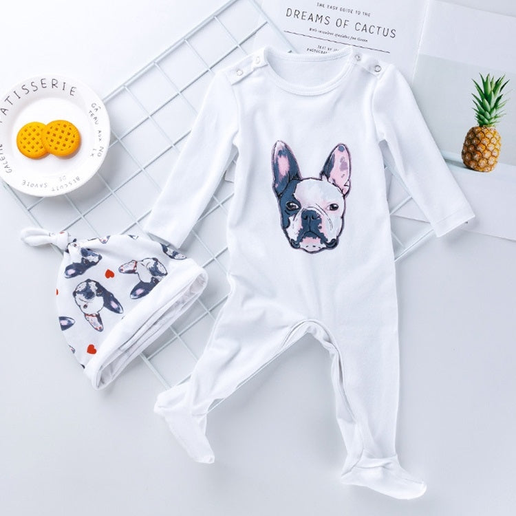 Baby Long Sleeve Printed One-piece Suit (Color:Caring Pug Size:59), 59, 66, 73, 80