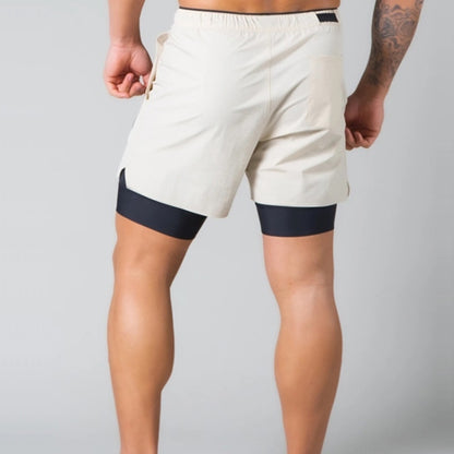LYFT Loose Double Layer Quick-drying Fitness Shorts For Men, M, L, XL, XXL, XXXL